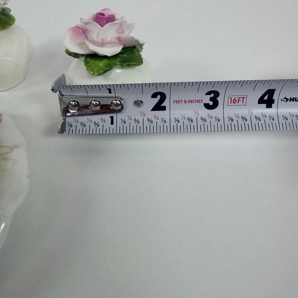Bone China Salt & Pepper Shakers And Candle‎ Holder Set Carbation & Roses Radnor